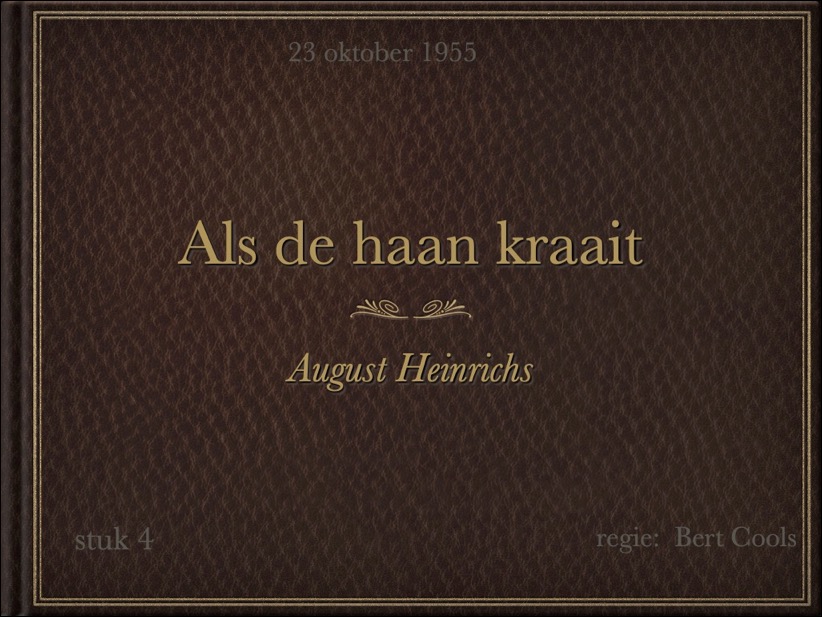 1955 Als de Haan Kraait voorblad